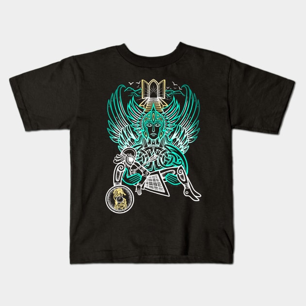 Valkyrie, 'Chooser of the Slain' Kids T-Shirt by celtichammerclub